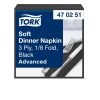 470251 Tork Soft Dinner szalvéta 1/8 Hajtott Fekete