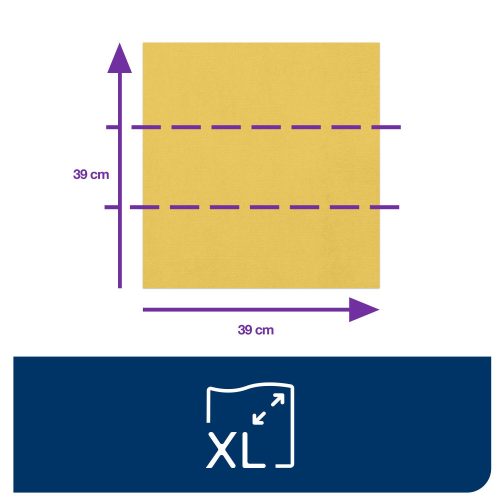 470403 Tork Dinner szalvéta 1/8 Hajtott Sárga