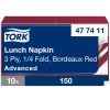 477411 Tork Soft Lunch szalvéta bordó