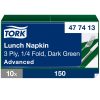 477413 Tork Soft Lunch szalvéta Sötétzöld