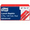 477417 Tork Lunch szalvéta 1/8 Hajtott Piros