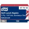 477418 Tork Soft Lunch szalvéta 1/8 Hajtott Bordó 