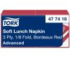 477418 Tork Soft Lunch szalvéta 1/8 Hajtott Bordó 