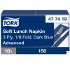 477419 Tork Soft Lunch szalvéta 1/8 Hajtott Sötétkék