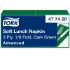 477420 Tork Soft Lunch szalvéta 1/8 Hajtott  Sötétzöld