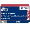 477422 Tork Lunch szalvéta 1/8 Hajtott Bordó