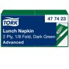 477423 Tork Lunch szalvéta 1/8 Hajtott Sötétzöld