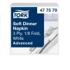 477579 Tork Soft Dinner szalvéta fehér