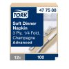 477588 Tork Soft Dinner szalvéta Pezsgő