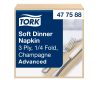 477588 Tork Soft Dinner szalvéta Pezsgő