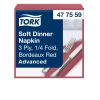 477599 Tork Soft Dinner szalvéta Bordó