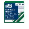 477604 Tork Soft Dinner szalvéta Sötétzöld