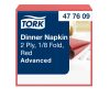 477609 Tork Dinner szalvéta 1/8 Hajtott Piros