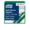 477617 Tork Soft Dinner szalvéta 1/8 Hajtott Sötétzöld