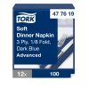 477619 Tork Soft Dinner szalvéta 1/8 Hajtott Sötétkék