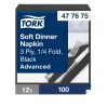 477675 Tork Soft Dinner szalvéta Fekete