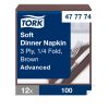 477774 Tork Soft Dinner szalvéta Barna