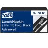 477851 Tork Lunch szalvéta 1/8 Hajtott Fekete