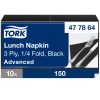 477864 Tork Soft Lunch szalvéta Fekete