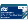 477874 Tork Soft Lunch szalvéta Kékeszöld