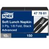 477881 Tork Soft Lunch szalvéta 1/8 Hajtott Fekete