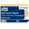 477882 Tork Soft Lunch szalvéta 1/8 Hajtott Pezsgő