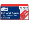 477883 Tork Soft Lunch szalvéta 1/8 Hajtott Piros