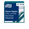 477906 Tork Dinner szalvéta Kékeszöld