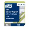 477910 Tork Soft Dinner szalvéta Lime