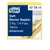 477911 Tork Soft Dinner szalvéta Sárga