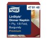 478148 Tork Premium Linstyle Dinner textilhatású szalvéta Bordó