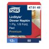 478149 Tork Premium Linstyle Dinner textilhatású szalvéta Piros