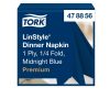 478856 Tork Premium Linstyle Dinner textilhatású szalvéta Sötétkék