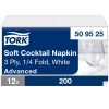 509525 Tork Soft koktélszalvéta Fehér